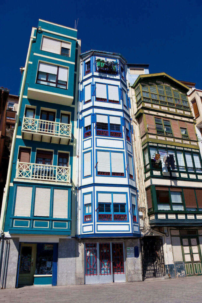 colorful homes of bermeo