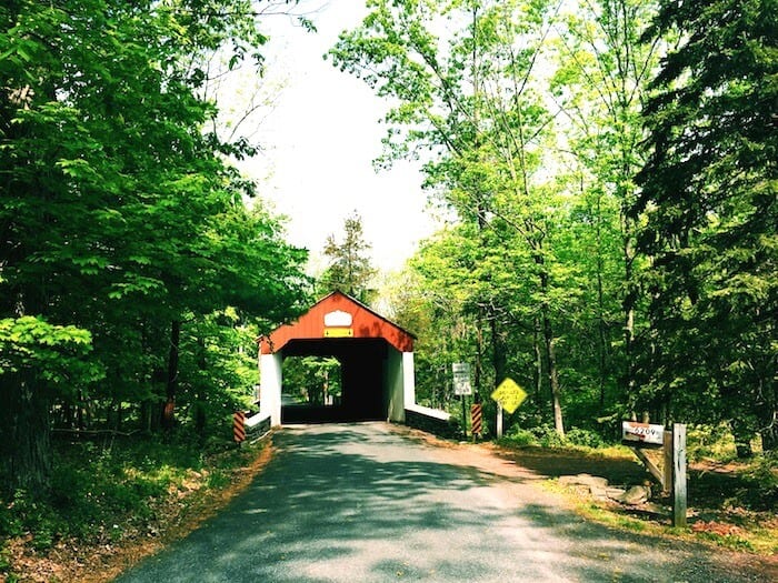 covered bridge in Bucks County