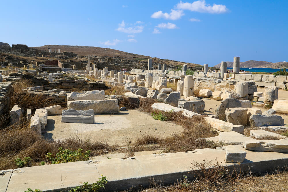 crumbling ruings of Delos Greece