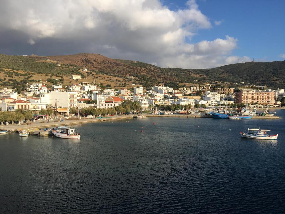 boats on the harbour Evia Greek Islands