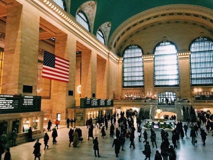 People watch in Grand Central Station - One of the best Free things to do in NYC