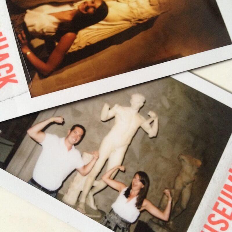 couple posing for camera at Museum Hack