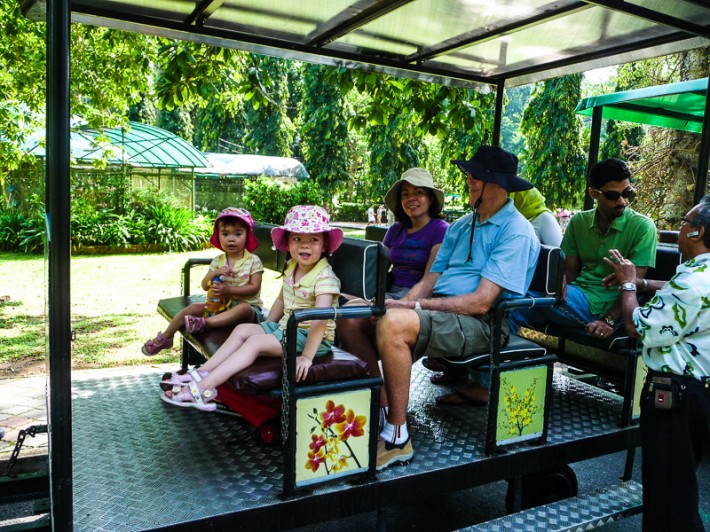 people sitting On Board the Botanic Garden Train Penang
