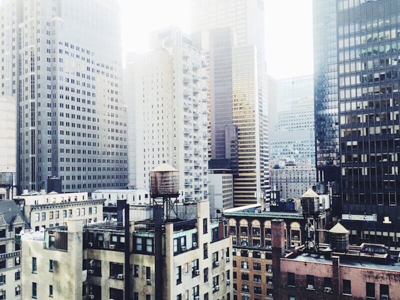 view of city from Park Central Hotell