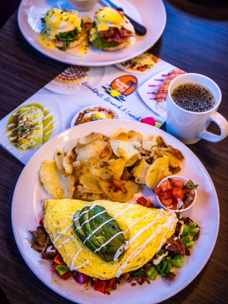 Omelet with breakfast potatoes