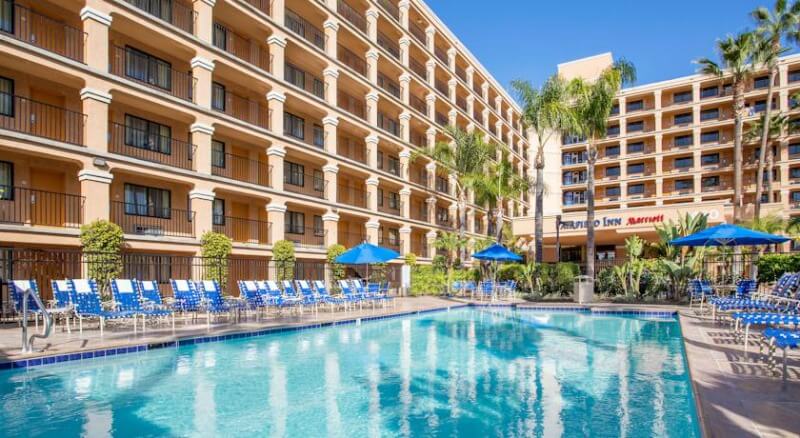 swimming pool in courtyard of Fairfield Inn, Anaheim -