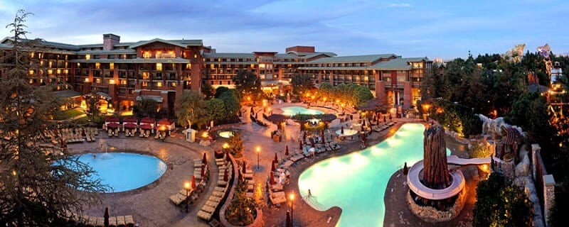 swimming pools in front of Disney's Grand Californian Hotel & Spa - Anaheim, California