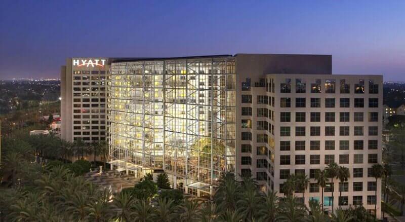 glass exterior of Hyatt Regency, Anaheim - 