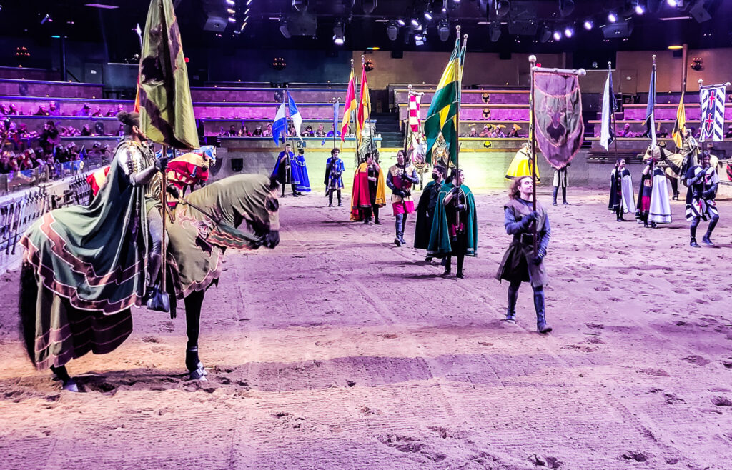 Men dressed in Medieval costumes