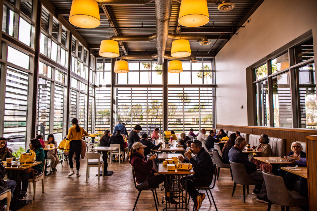 People dining inside a cafe