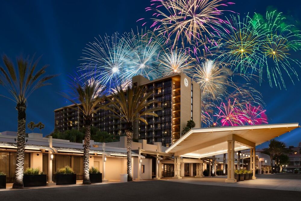 fireworks over the sheraton marriott