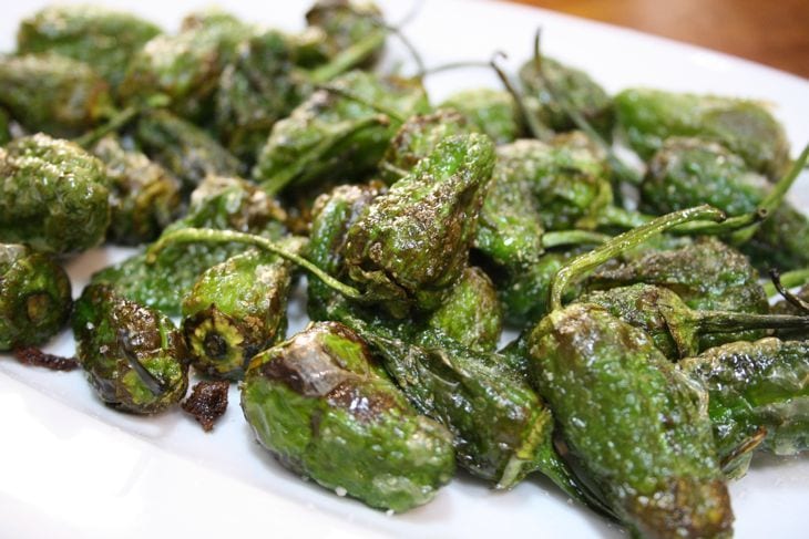 plate of pimintos de padron