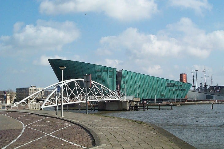 A bridge over a body of water