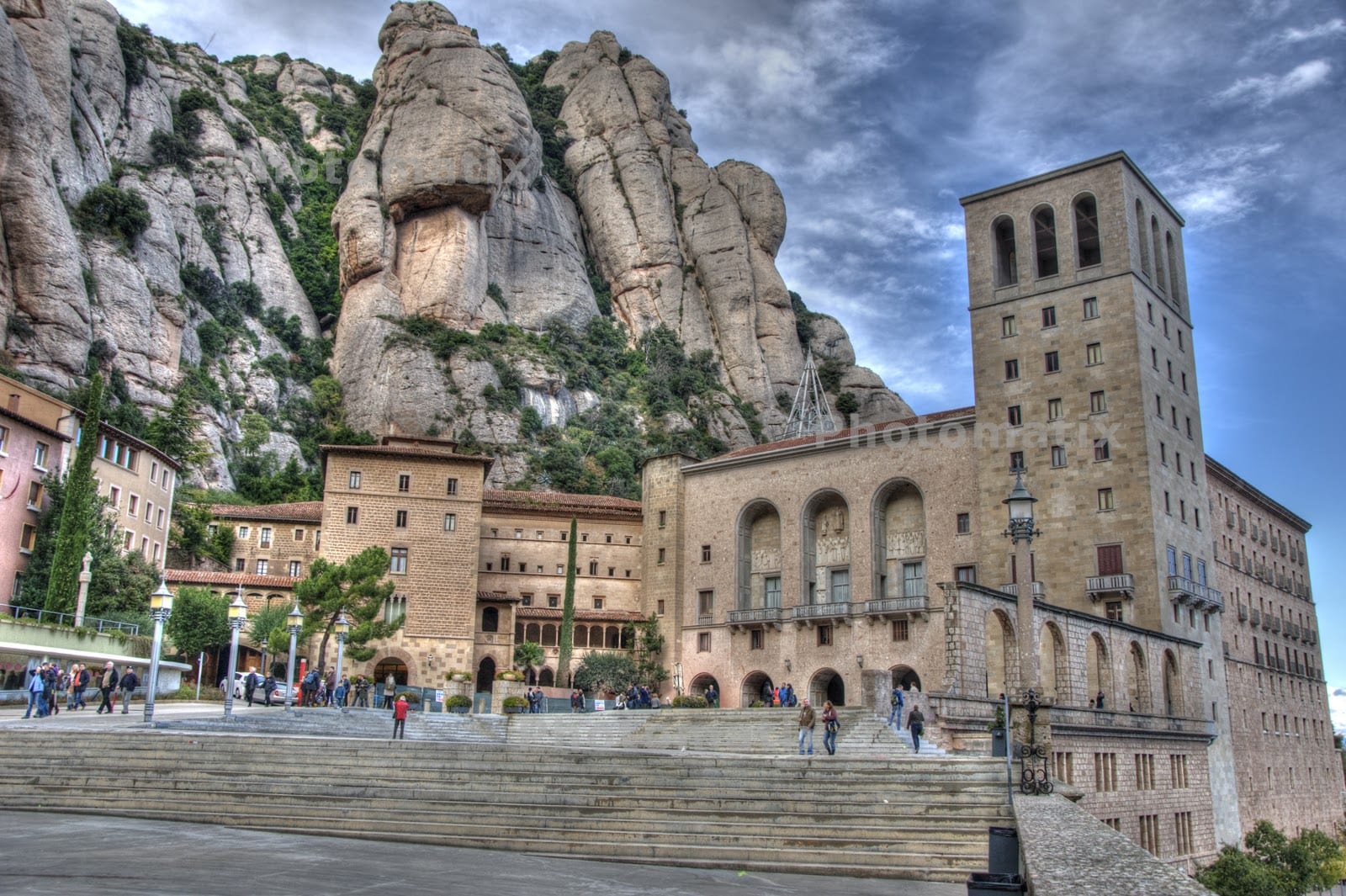 building near the cliff faces in montserrat