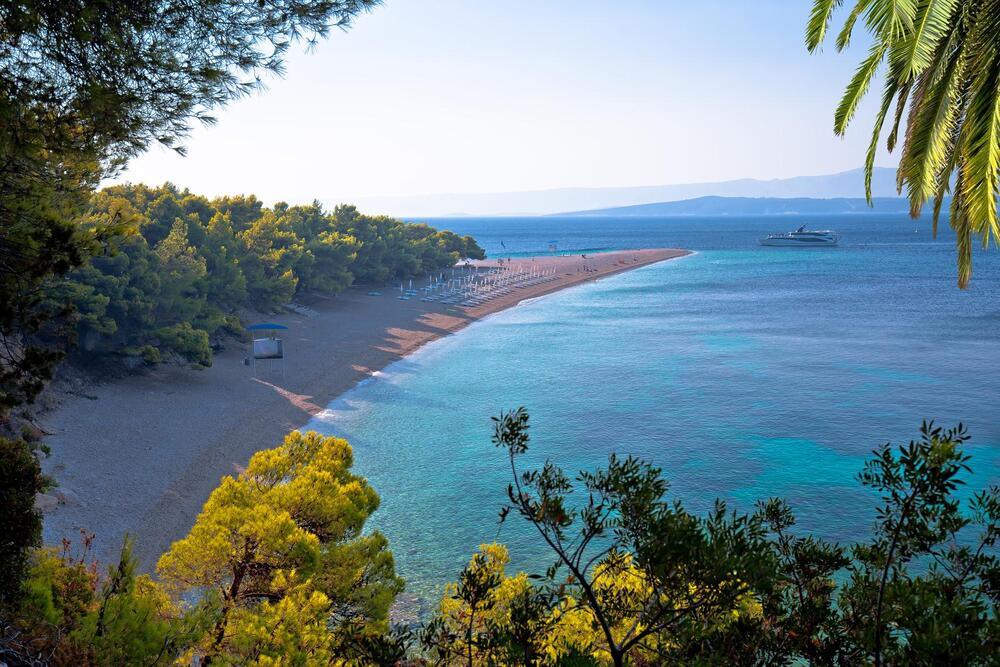 turquoise beach in Bol on Brac island