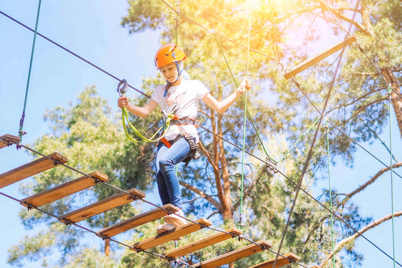 12 Tree Trek Adventure Park best Zip line for kids