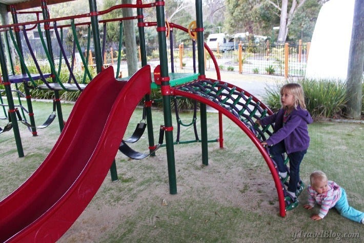 a girl on a playground