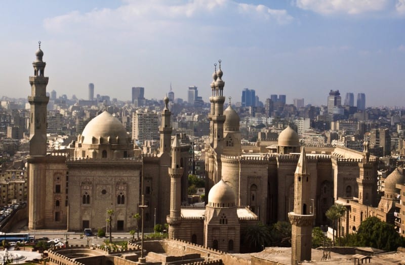 ancient buildings in a city