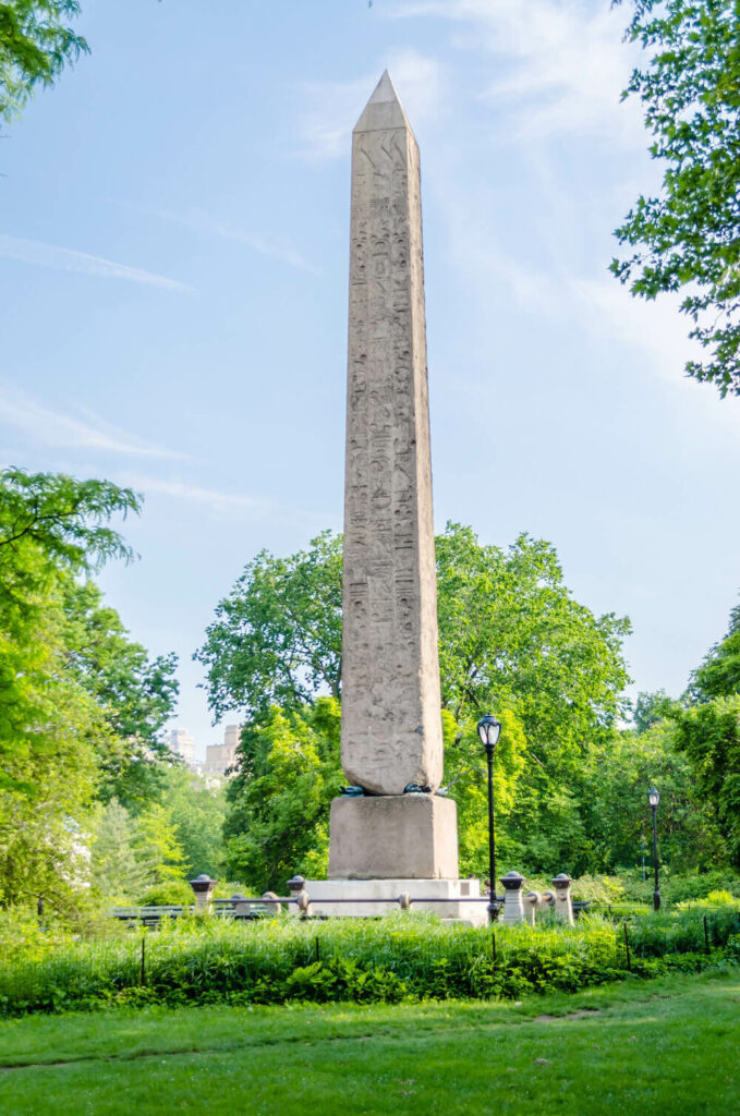 stone obelisk in central park