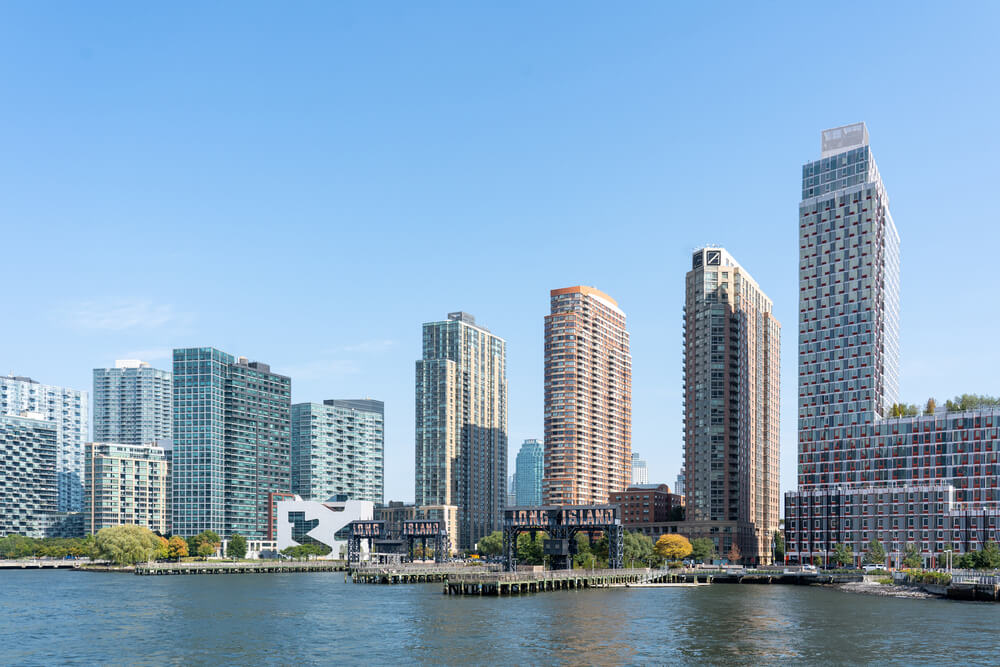 skinny high rises on the east river long island city