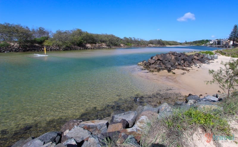 cudgen creek winding through kingscliff