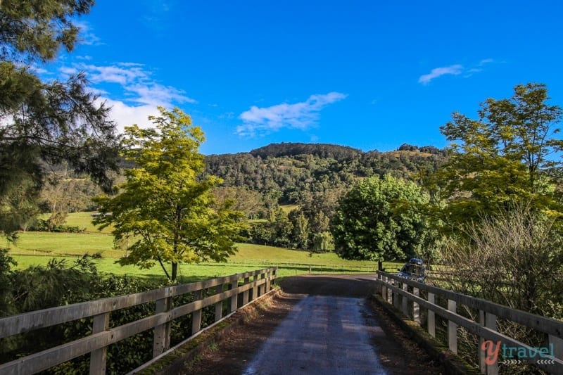 bridge going through Kangaroo Valley, NSW, Australia