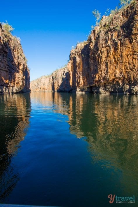 steep walls of Katherine Gorge with Katherine river running through