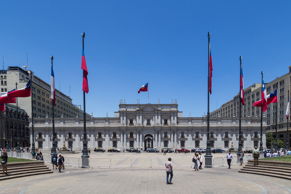 flags outside palace