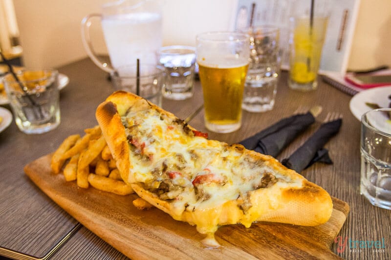 Philly Cheese Staek at The Beach House, Port Macquarie, NSW, Australia