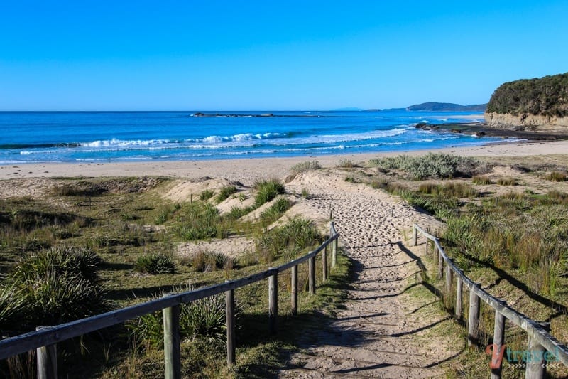 beach track going down to Pretty Beach, 