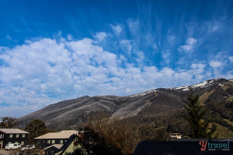 mountains with Thredbo  village