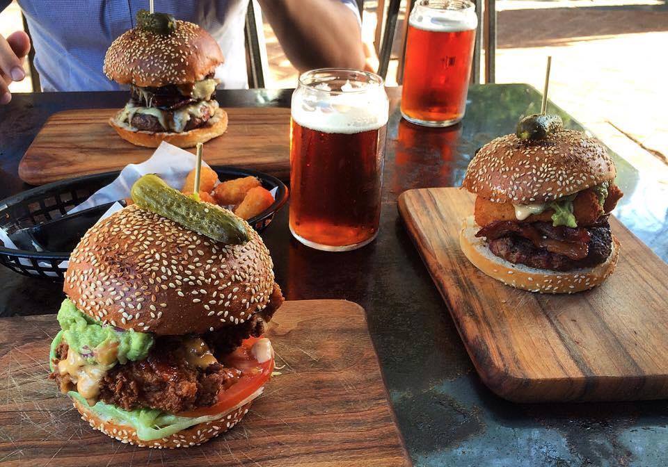 food and drinks on a table