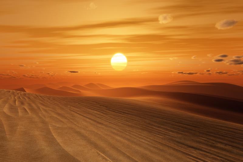 Egyptian desert sunset