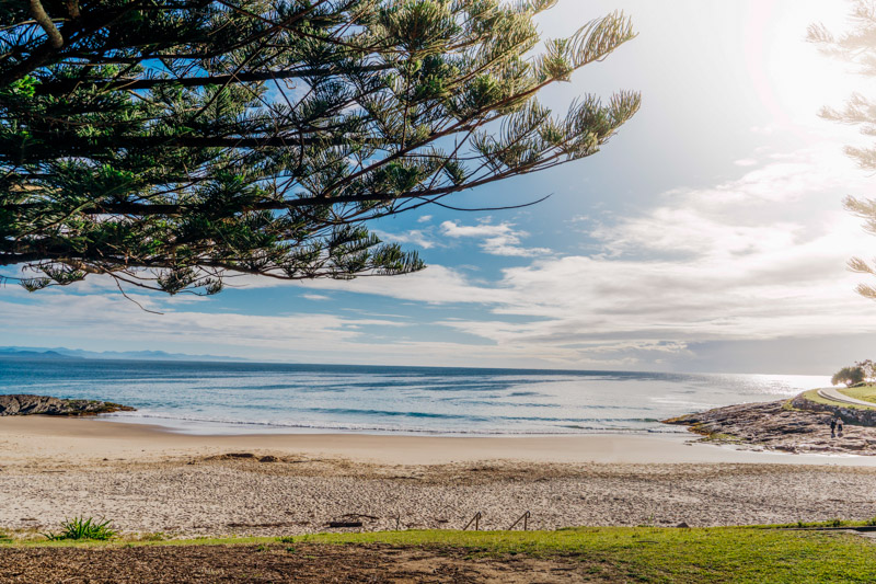 Scenic coastal views from Horseshoe Bay Beach, South West Rocks.