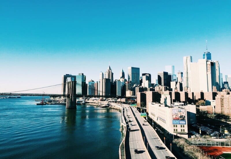 Get great views of New York City from Manhattan Bridge