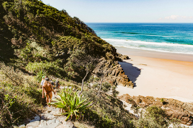 Friends enjoying a day at Whites Beach, Byron Bay.