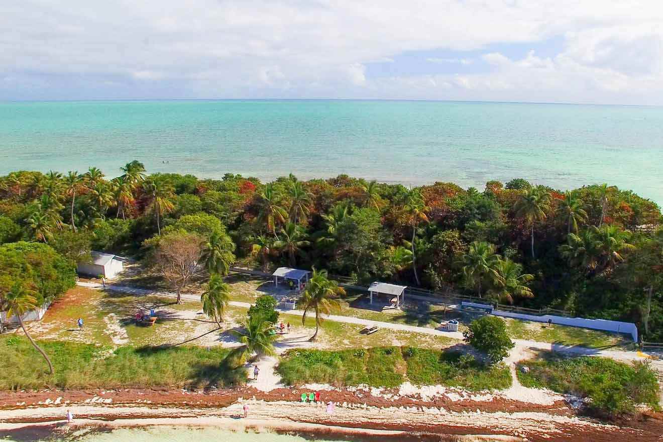 aerial view over Bahia Honda State Park