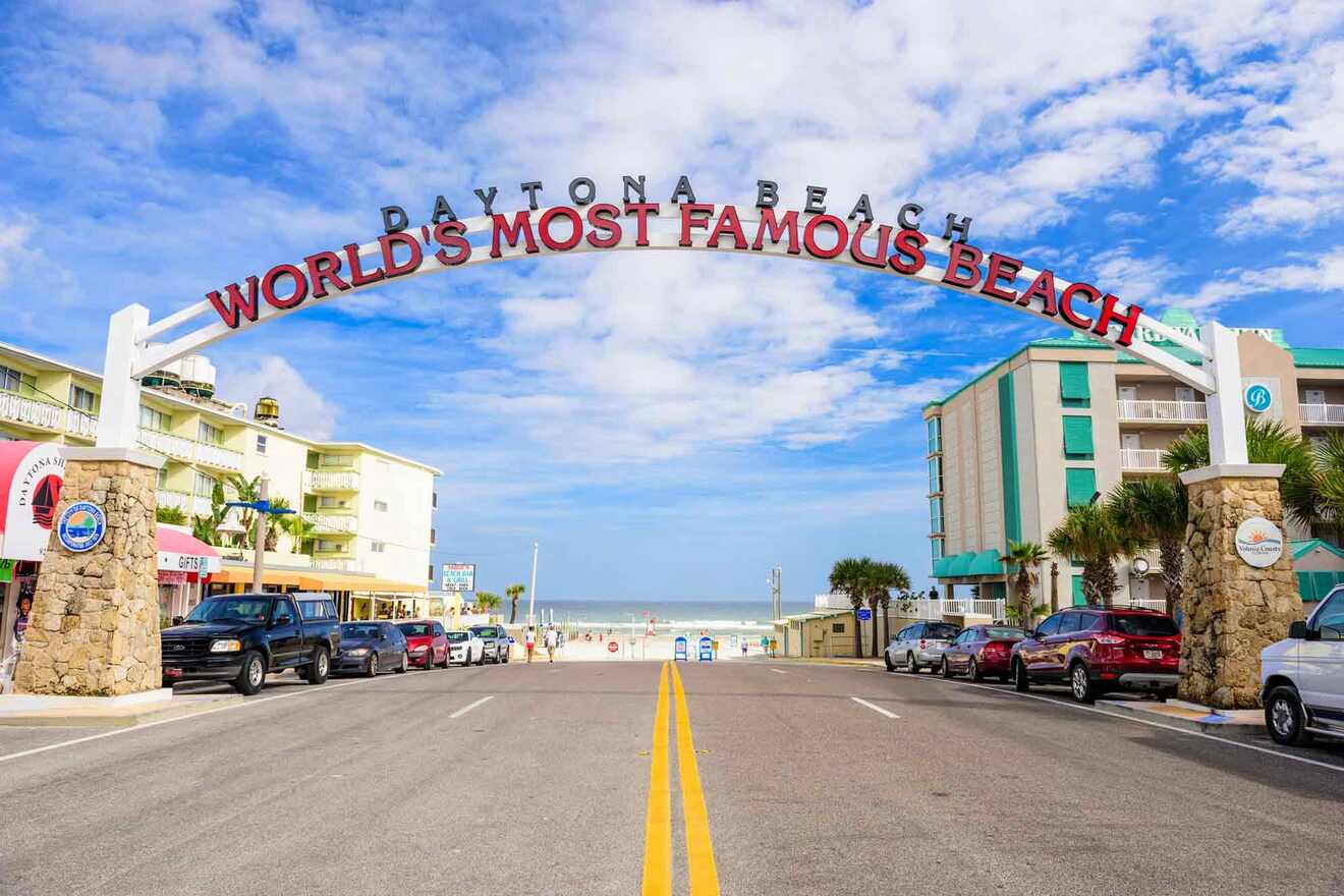 worlds famous beach entrance in daytona beach