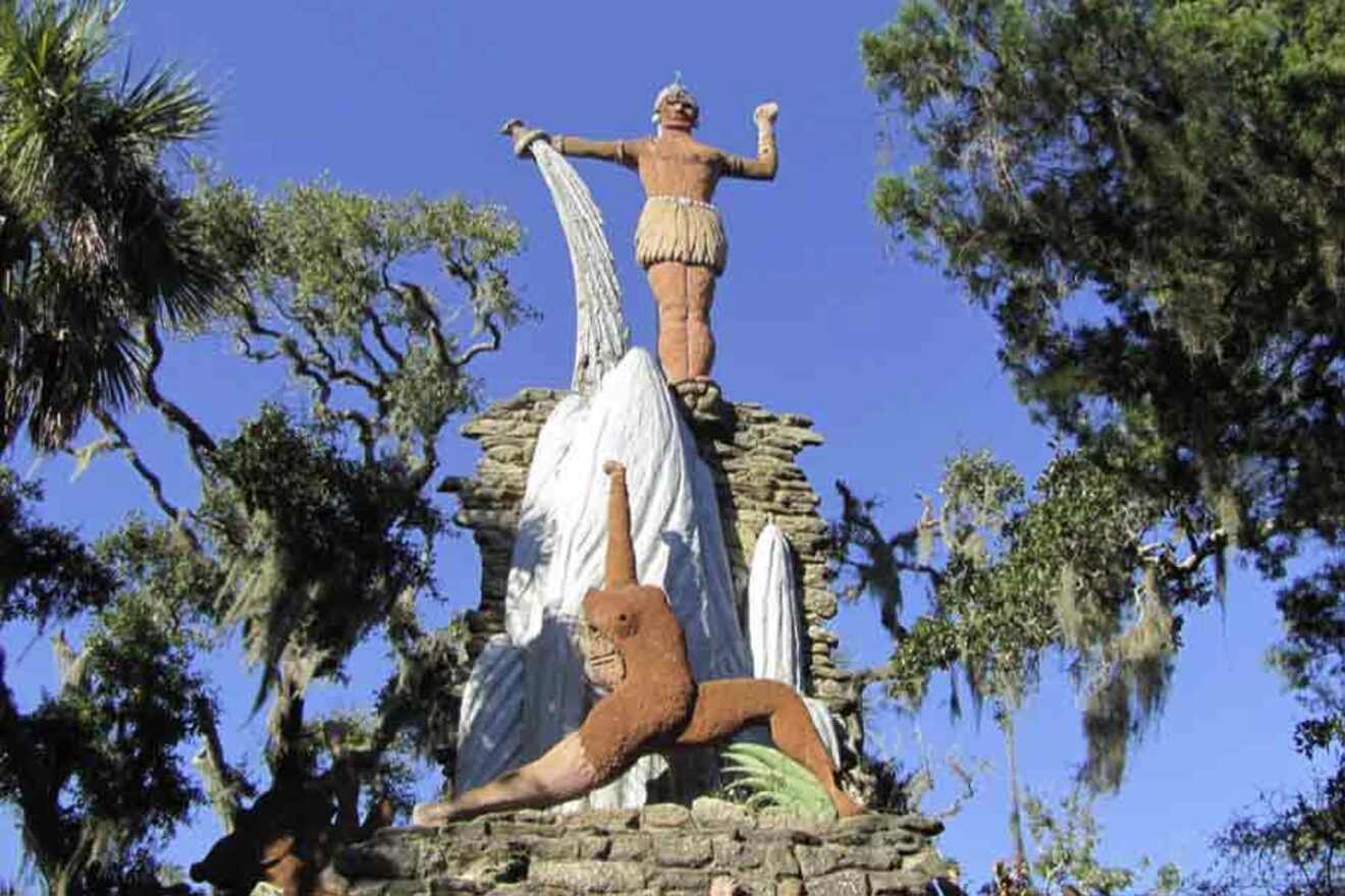 image of the Tomoka statue from Tomoka State Park