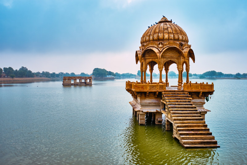 gadi sagar sitting in the water