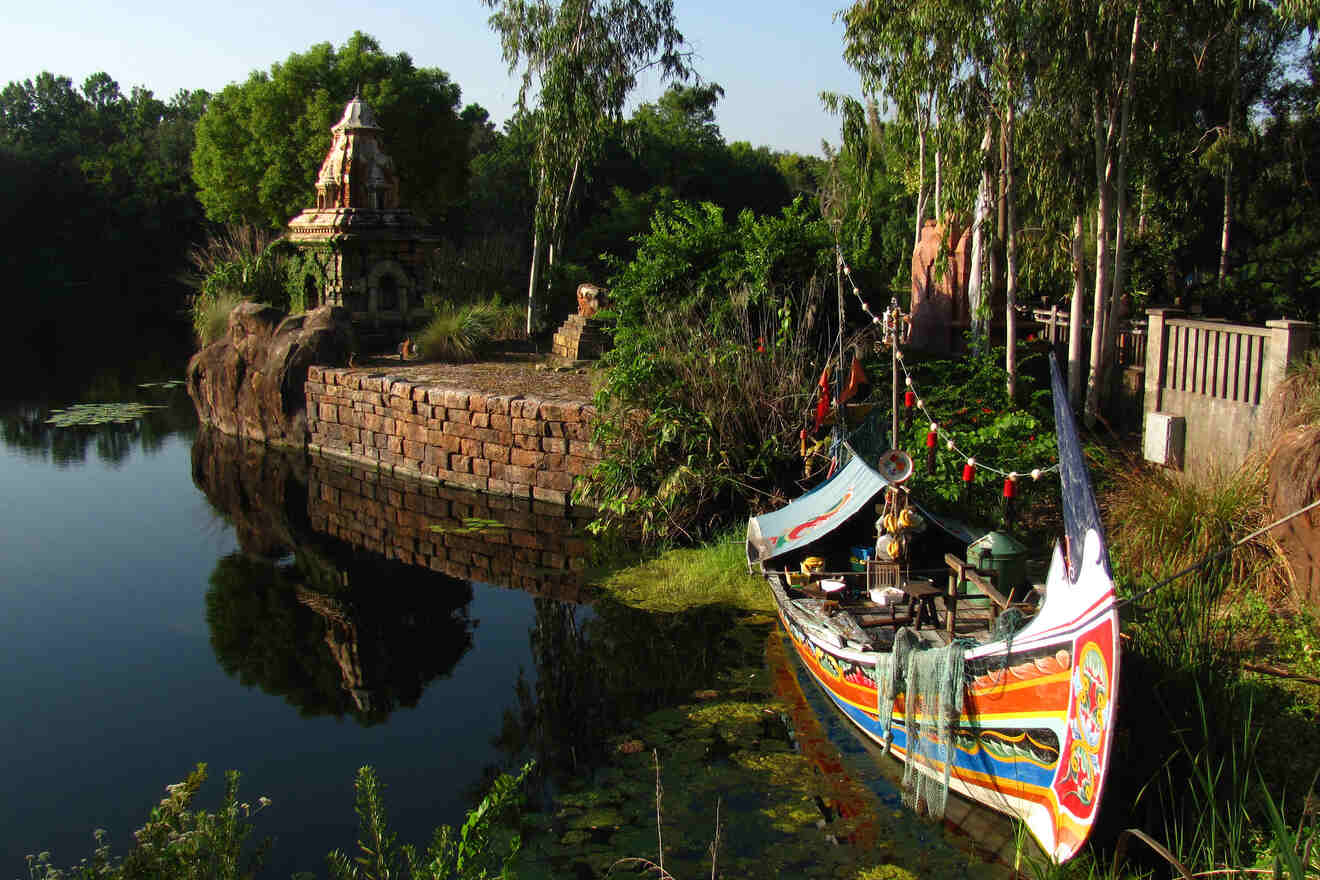 boat in the water at Animal Kingdom