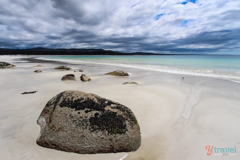 rocks on Binnalong Bay, Tasmania, Australia