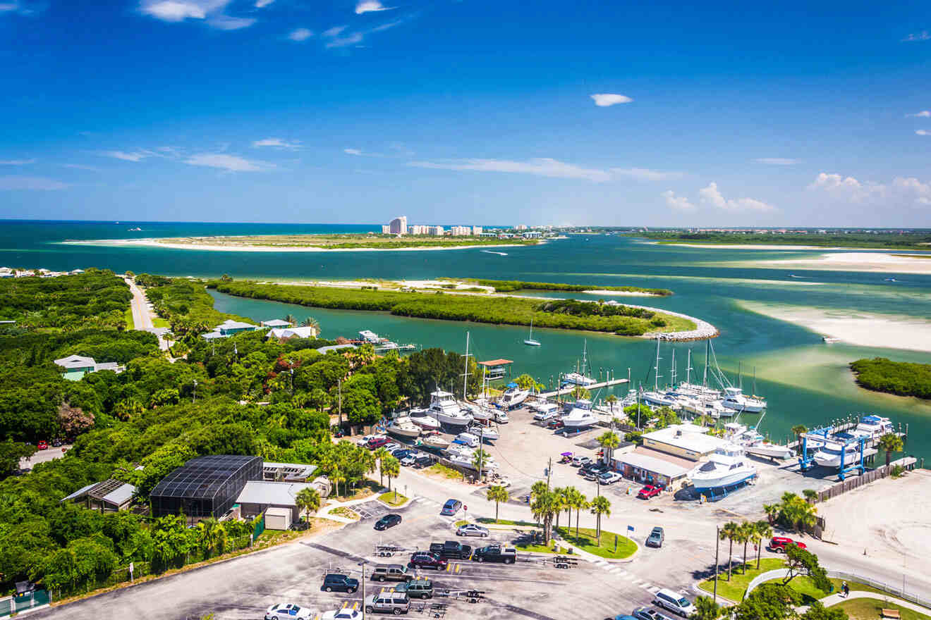 aerial view over Orlando beach