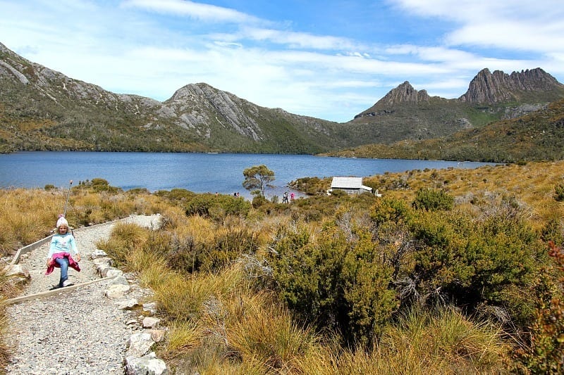 a lake surrounded by mountains