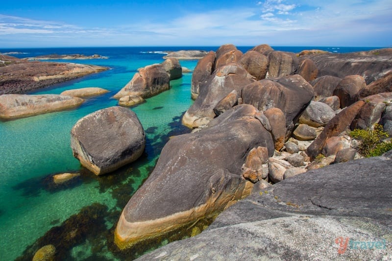 tall rocks in the ocean