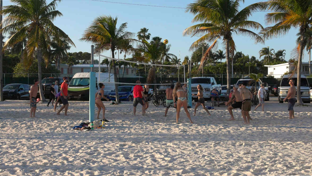 people playing volleyball