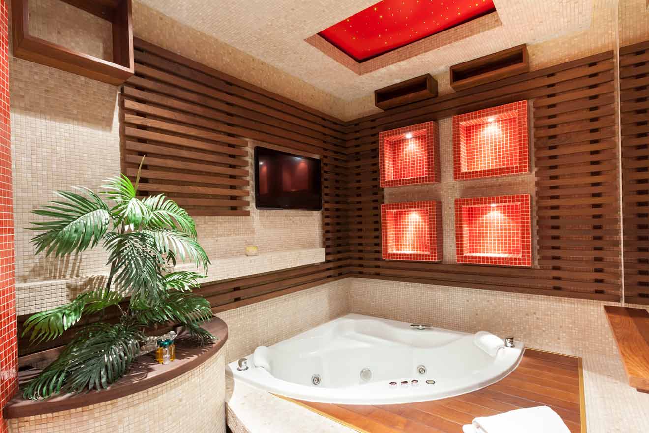 Jacuzzi in a luxury bathroom