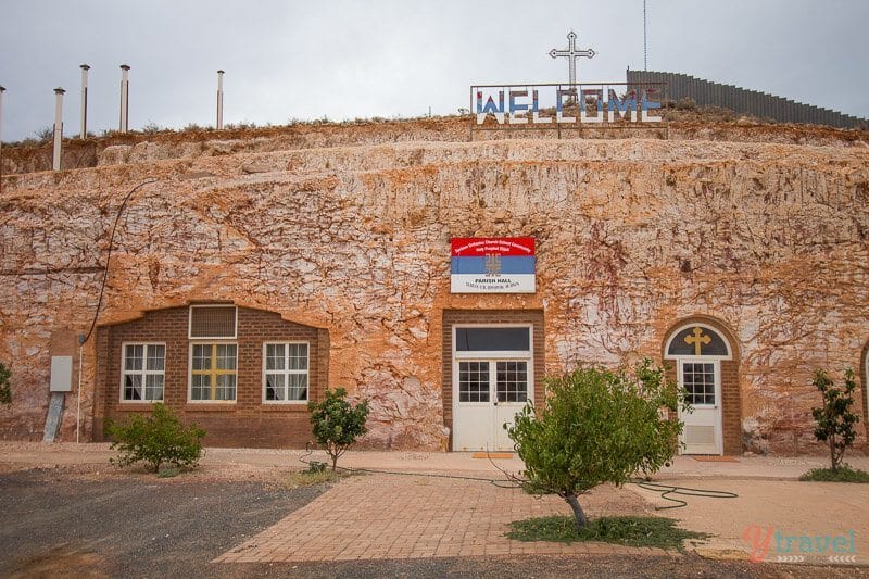 serbian orthodox church built into side of cliff