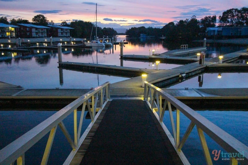 jetty coming off rooms at Couran Cove Island Resort