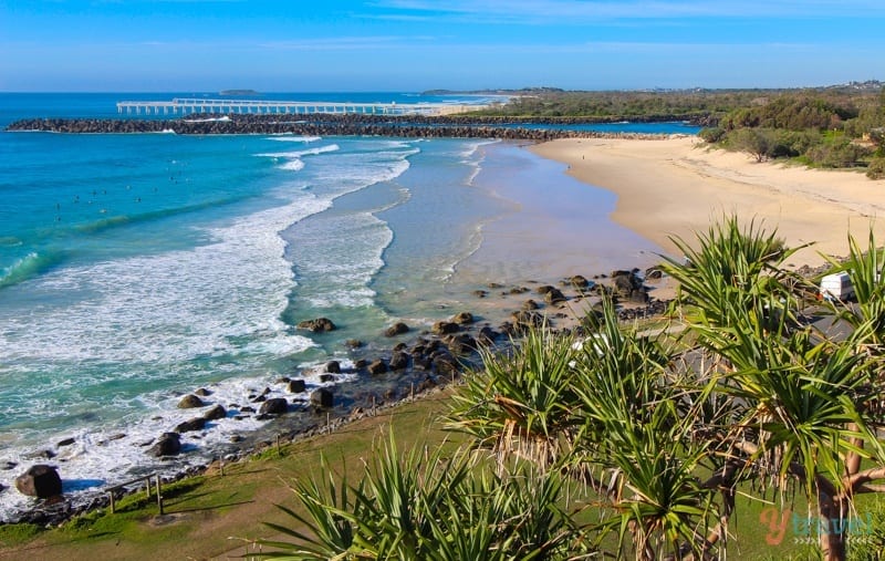 Duranbah Beach - with jetty in background